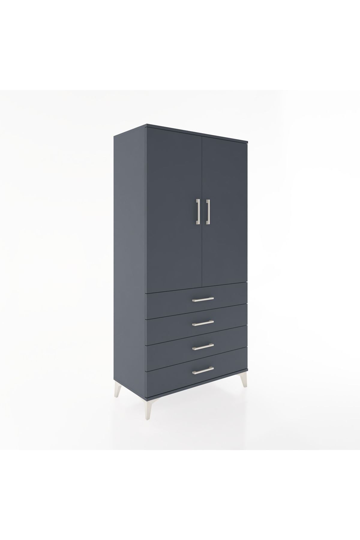Hyperion Dolap 2 Raflı 4 Çekmeceli 2 Kapaklı 88x44x182 - S57M005V5B