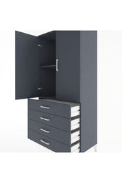 Hyperion Dolap 2 Raflı 4 Çekmeceli 2 Kapaklı 88x44x182 - S57M005V5B