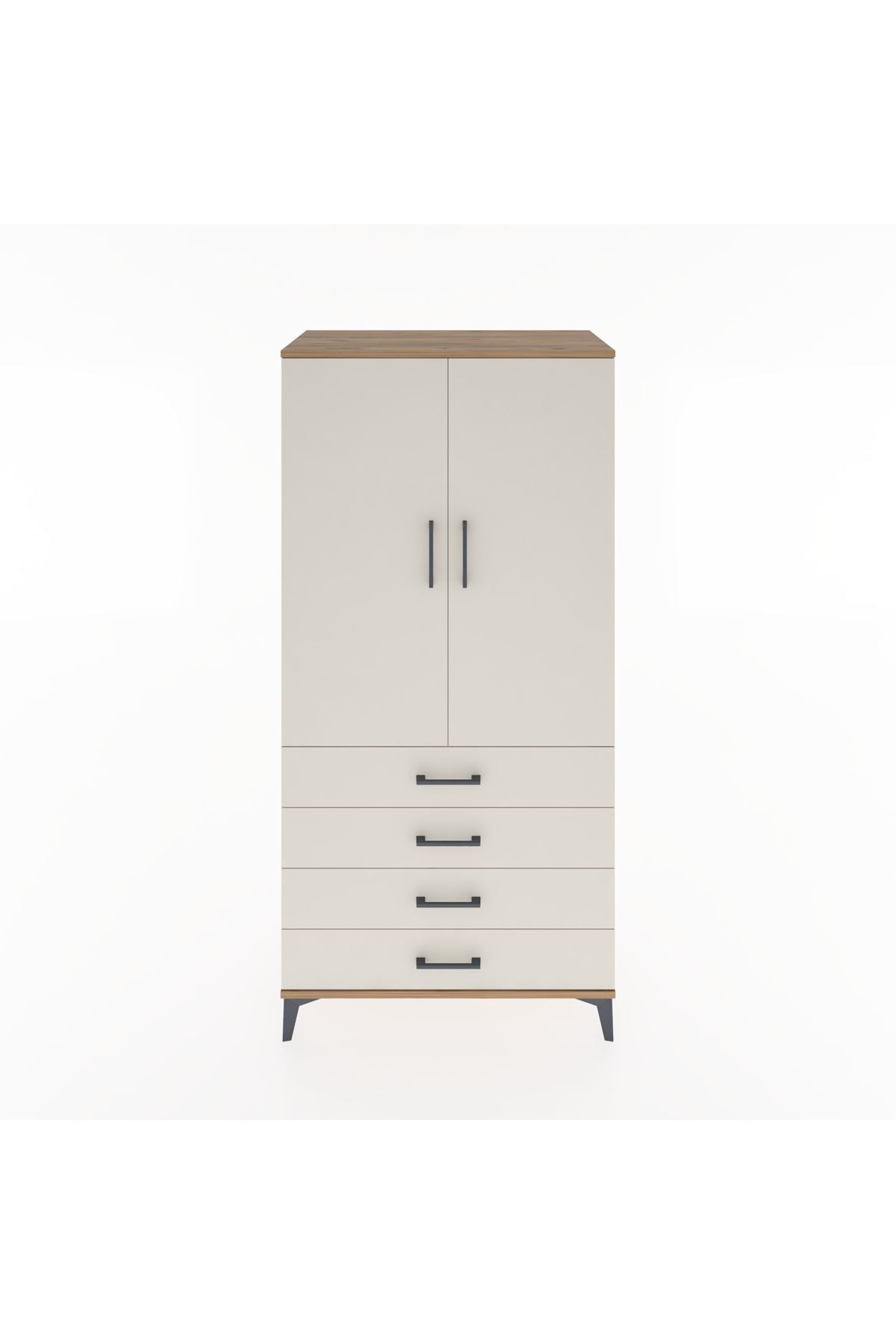Hyperion Dolap 2 Raflı 4 Çekmeceli 2 Kapaklı 88x44x182 - S57M005V7B