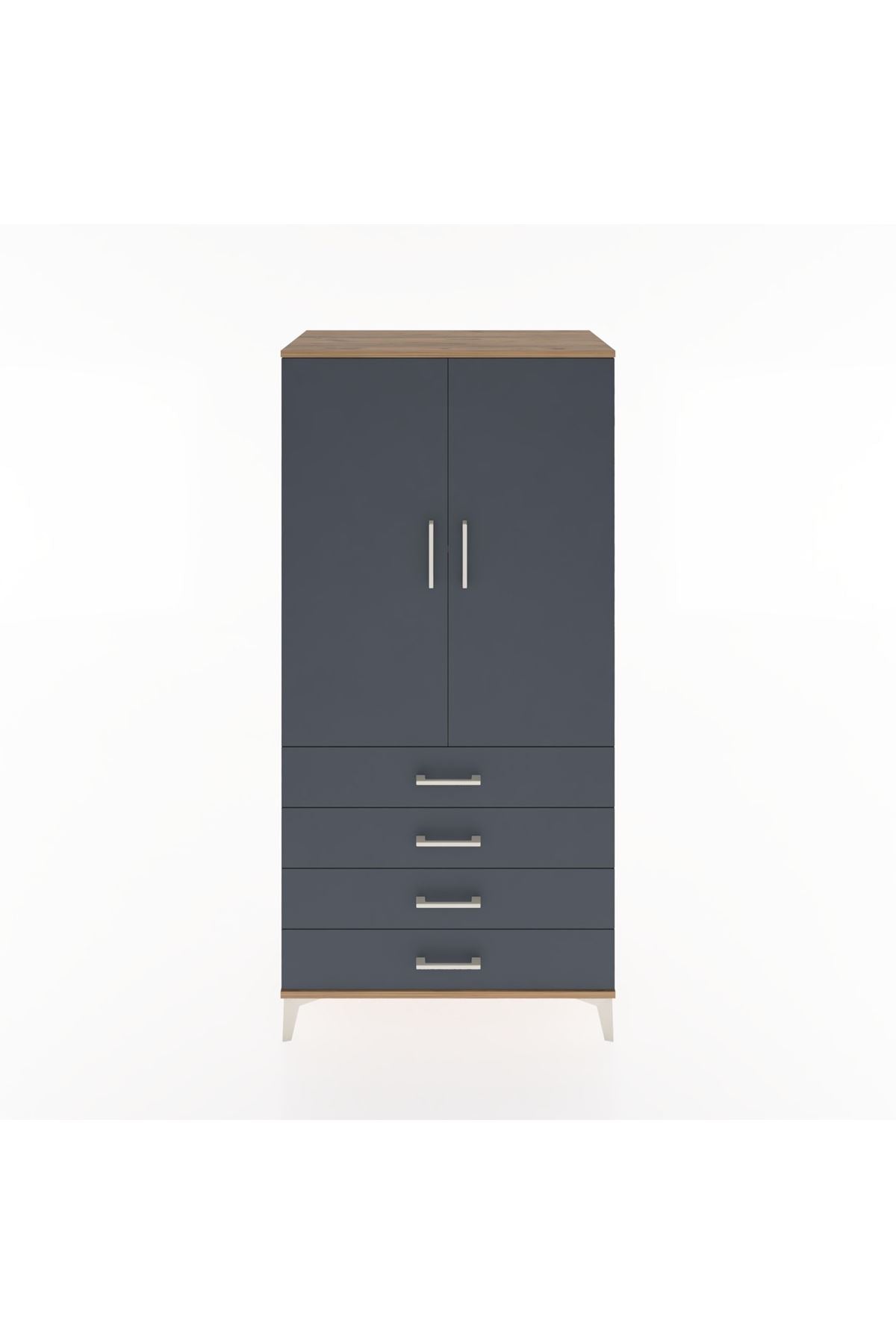 Hyperion Dolap 2 Raflı 4 Çekmeceli 2 Kapaklı 88x44x182 - S57M005V8B