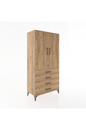 Hyperion Dolap 2 Raflı 4 Çekmeceli 2 Kapaklı 88x44x182 - S57M005V9B