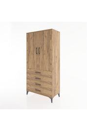 Hyperion Dolap 2 Raflı 4 Çekmeceli 2 Kapaklı 88x44x182 - S57M005V9B