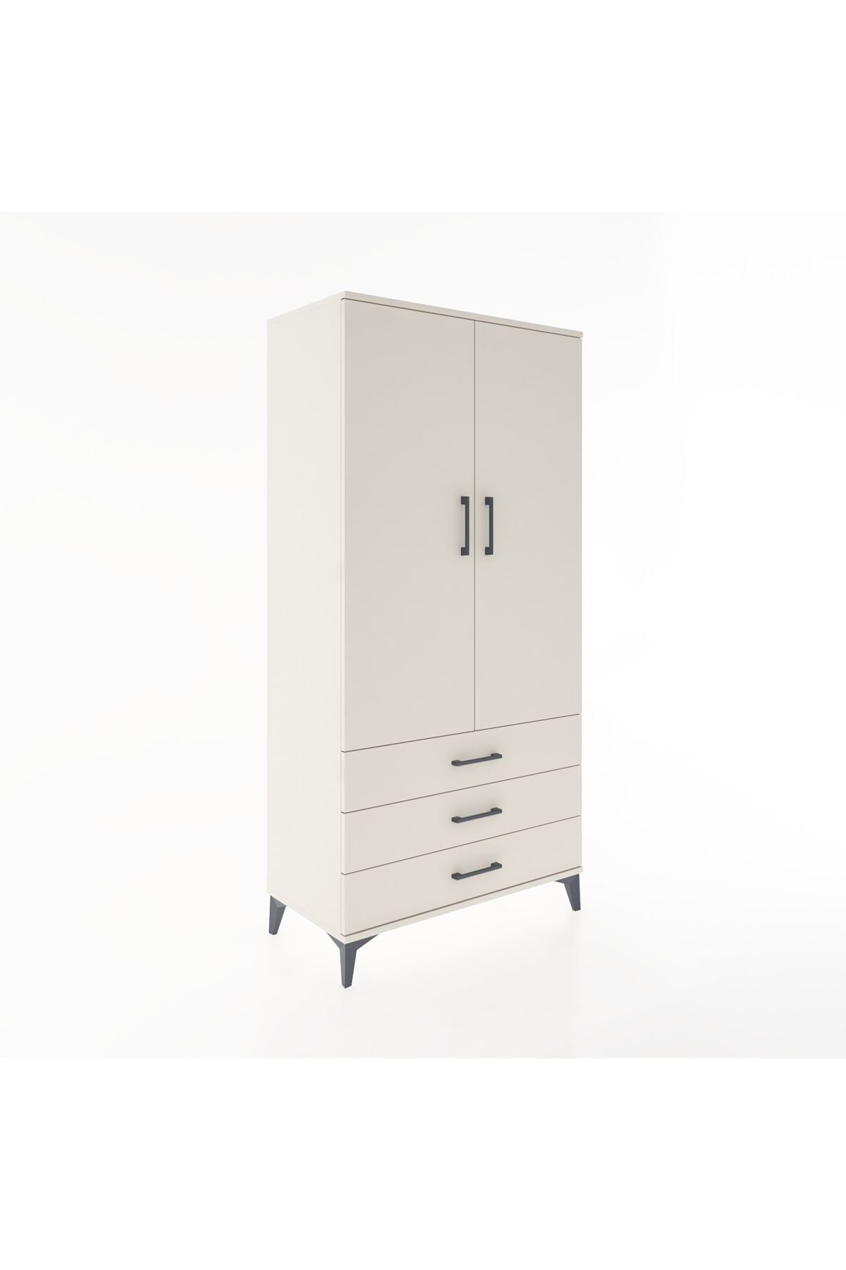 Hyperion Dolap 2 Raflı 3 Çekmeceli 2 Kapaklı 88x44x182 - S57M006V1B