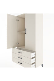 Hyperion Dolap 2 Raflı 3 Çekmeceli 2 Kapaklı 88x44x182 - S57M006V1B