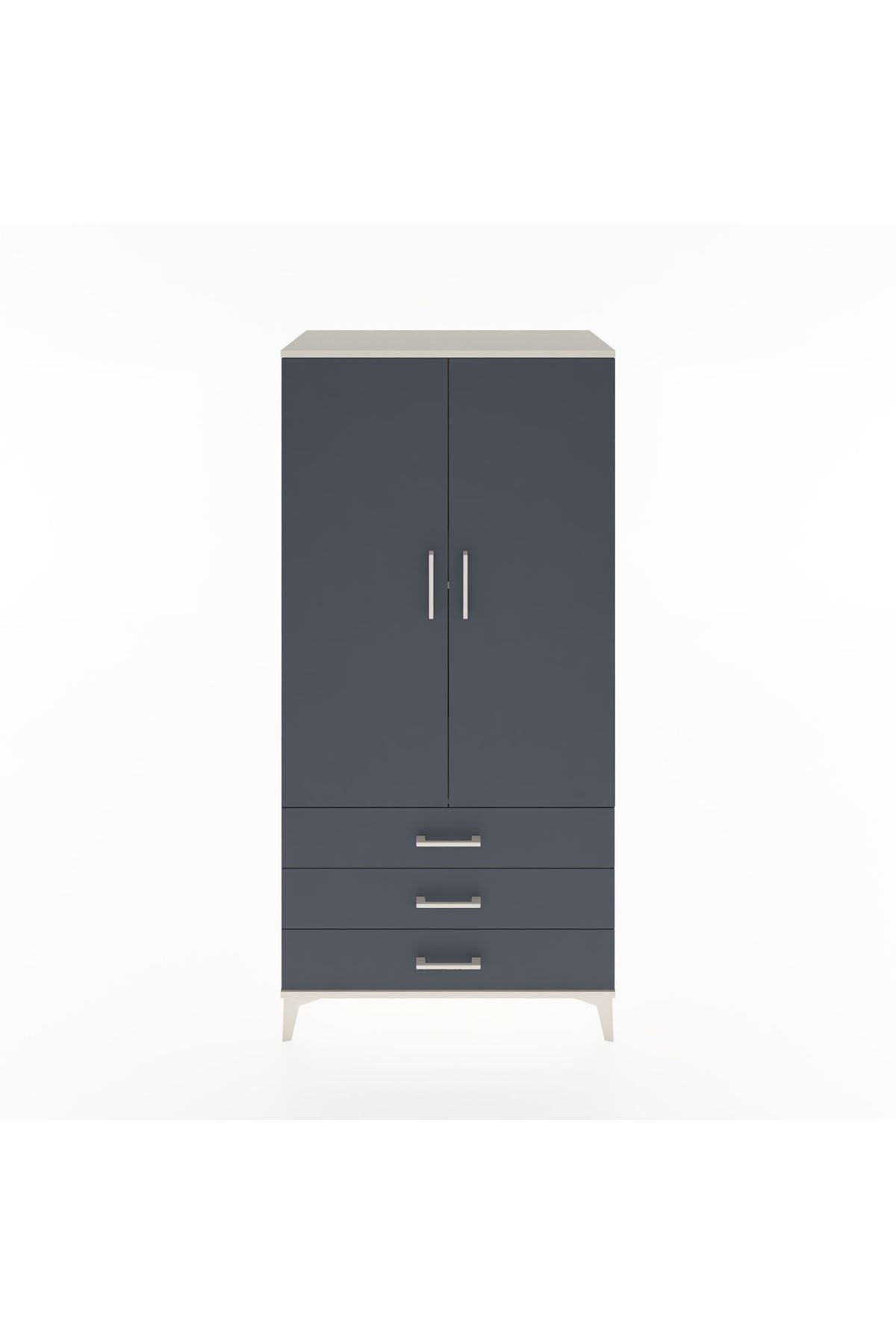 Hyperion Dolap 2 Raflı 3 Çekmeceli 2 Kapaklı 88x44x182 - S57M006V2B