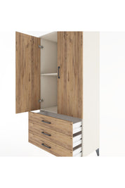 Hyperion Dolap 2 Raflı 3 Çekmeceli 2 Kapaklı 88x44x182 - S57M006V3B