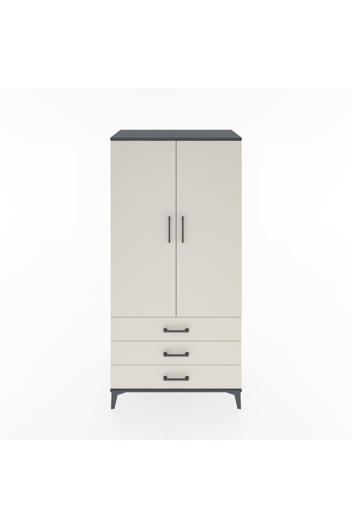 Hyperion Dolap 2 Raflı 3 Çekmeceli 2 Kapaklı 88x44x182 - S57M006V4B
