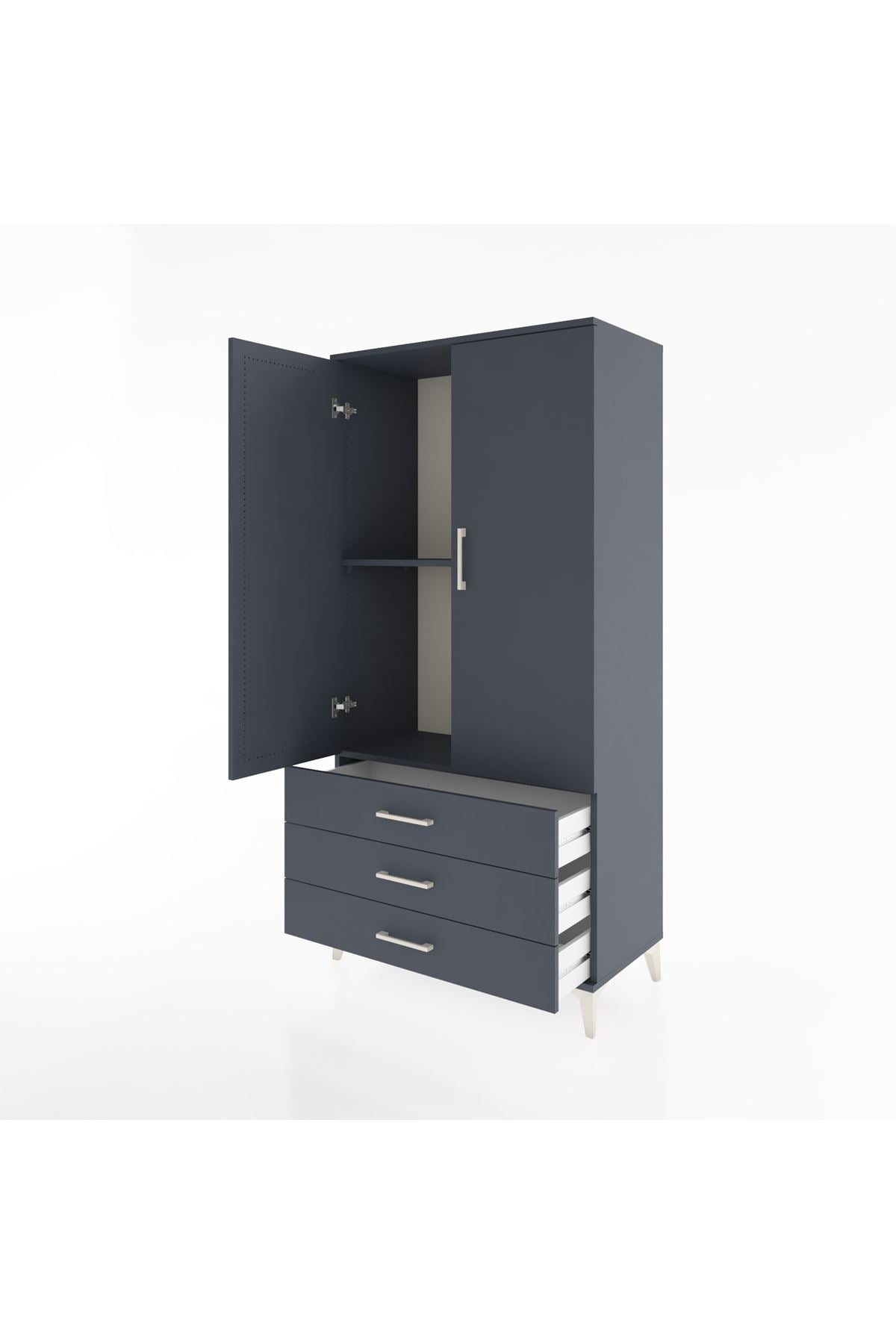 Hyperion Dolap 2 Raflı 3 Çekmeceli 2 Kapaklı 88x44x182 - S57M006V5B