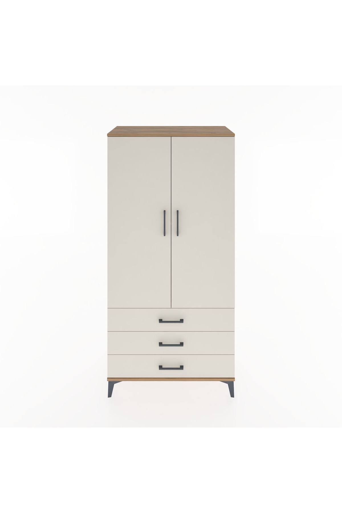 Hyperion Dolap 2 Raflı 3 Çekmeceli 2 Kapaklı 88x44x182 - S57M006V7B