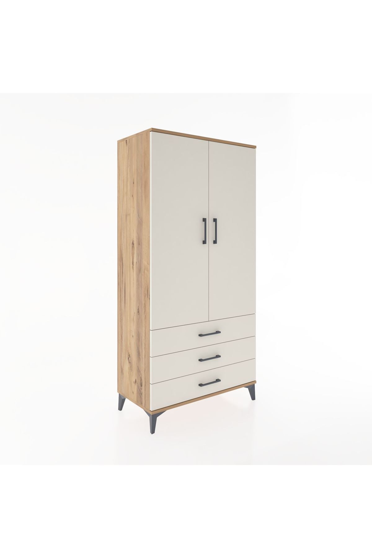 Hyperion Dolap 2 Raflı 3 Çekmeceli 2 Kapaklı 88x44x182 - S57M006V7B