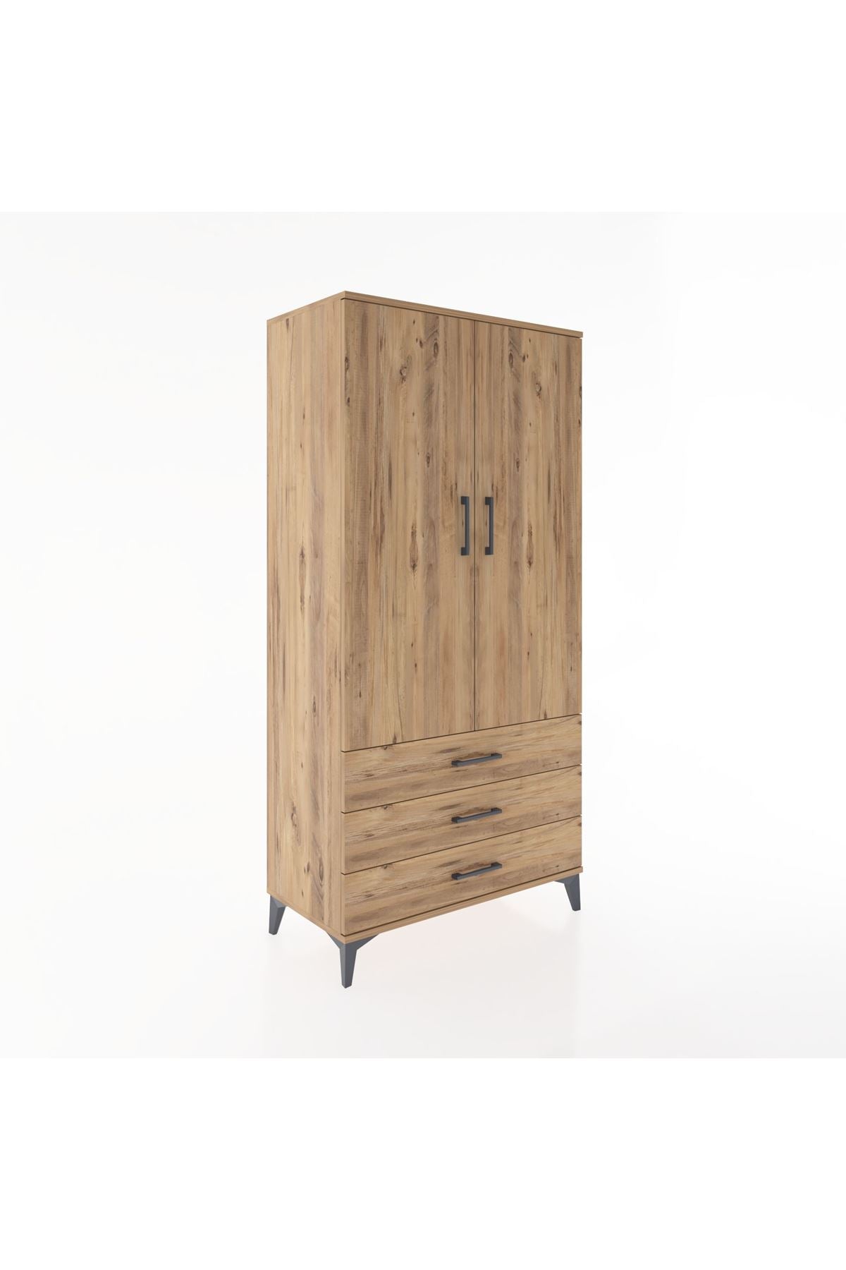 Hyperion Dolap 2 Raflı 3 Çekmeceli 2 Kapaklı 88x44x182 - S57M006V9B