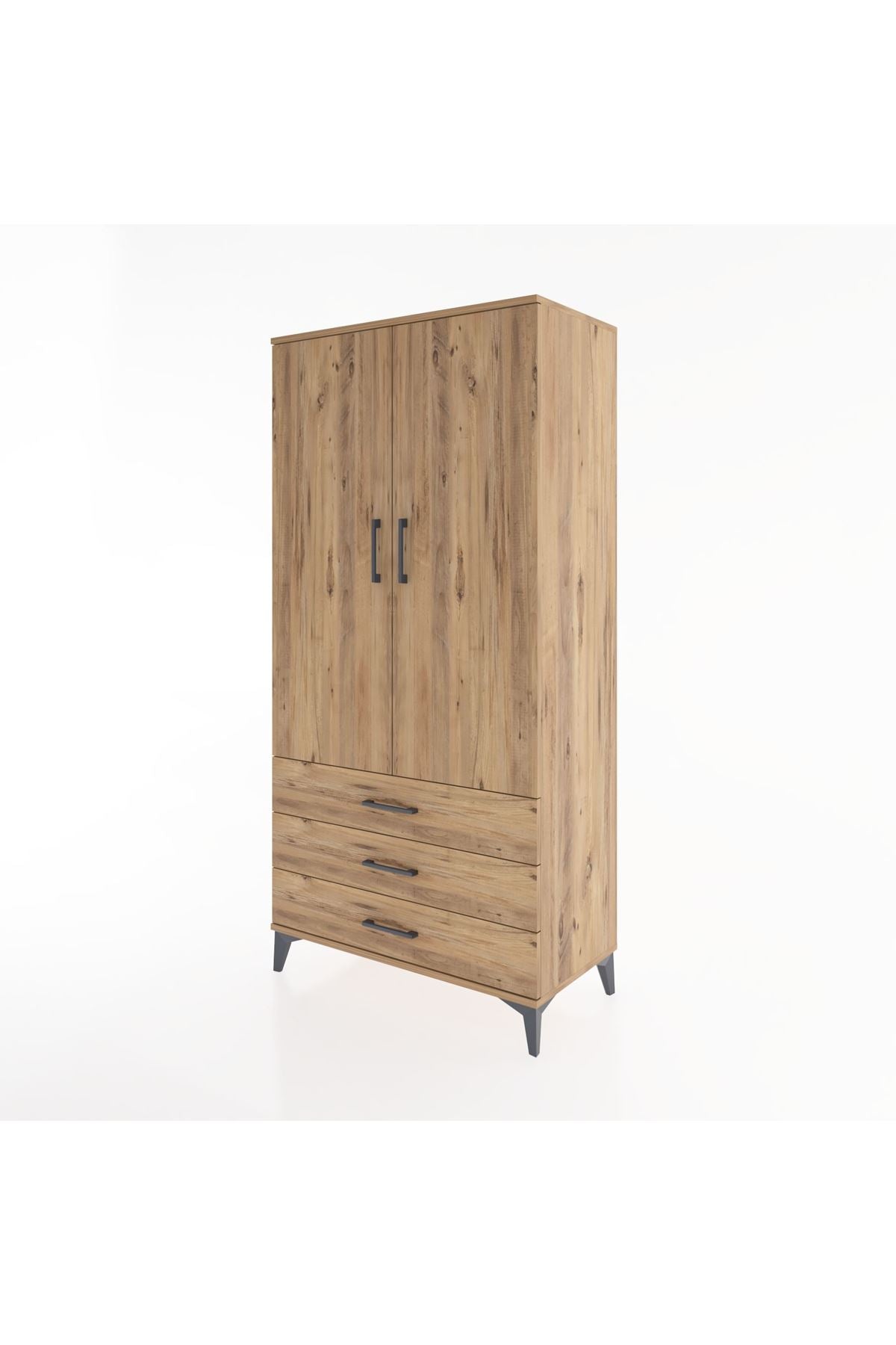 Hyperion Dolap 2 Raflı 3 Çekmeceli 2 Kapaklı 88x44x182 - S57M006V9B
