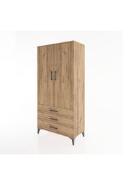Hyperion Dolap 2 Raflı 3 Çekmeceli 2 Kapaklı 88x44x182 - S57M006V9B