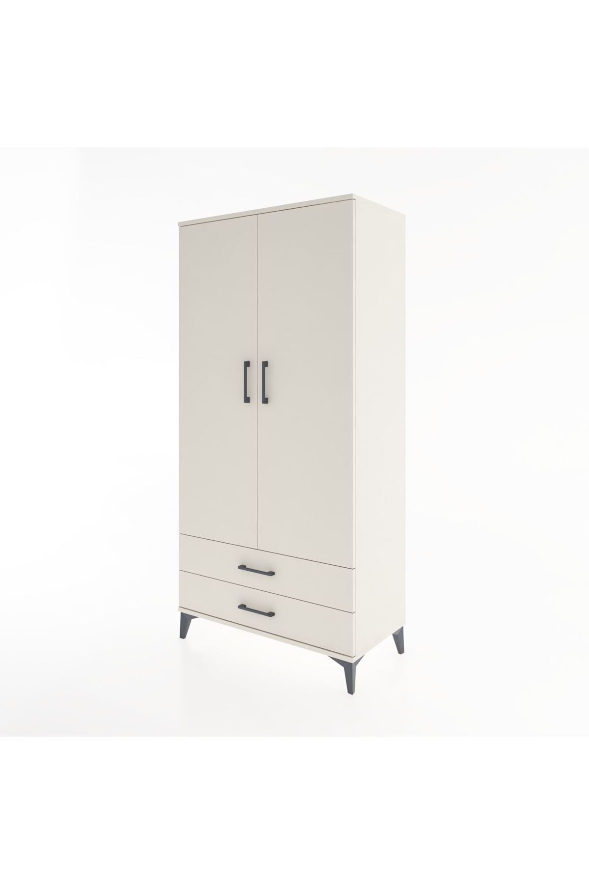 Hyperion Dolap 4 Raflı 2 Çekmeceli 2 Kapaklı 88x44x182 - S57M007V1B