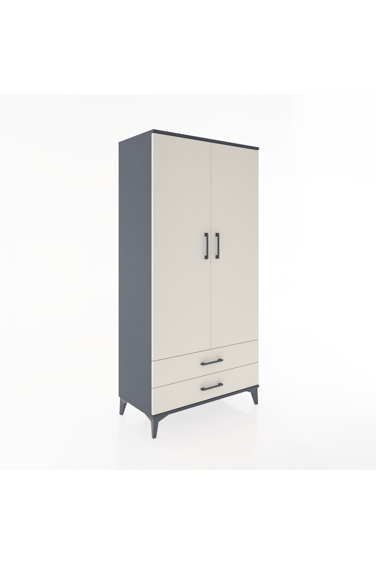 Hyperion Dolap 4 Raflı 2 Çekmeceli 2 Kapaklı 88x44x182 - S57M007V4B