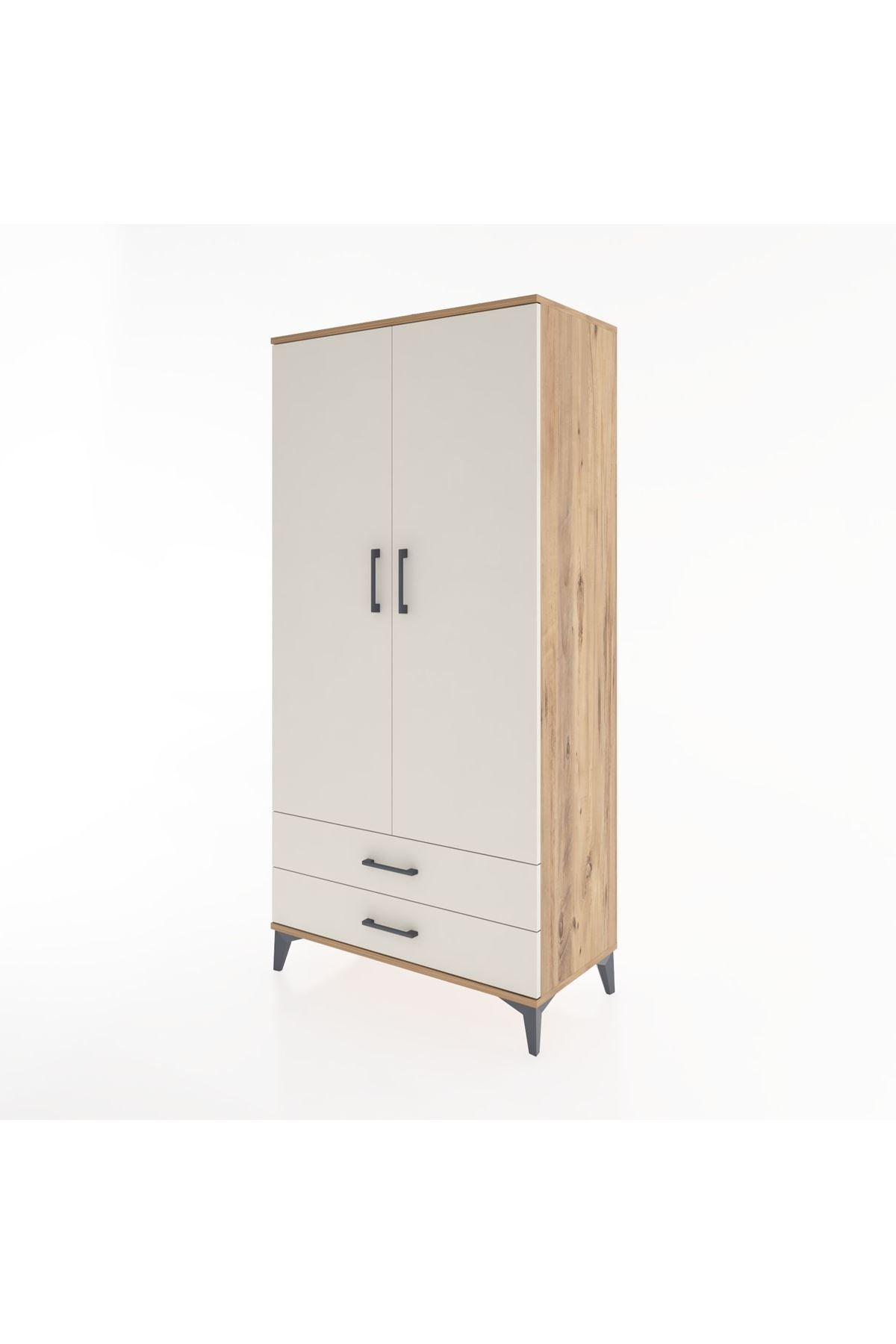 Hyperion Dolap 4 Raflı 2 Çekmeceli 2 Kapaklı 88x44x182 - S57M007V7B