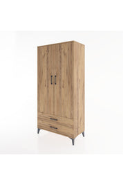 Hyperion Dolap 4 Raflı 2 Çekmeceli 2 Kapaklı 88x44x182 - S57M007V9B