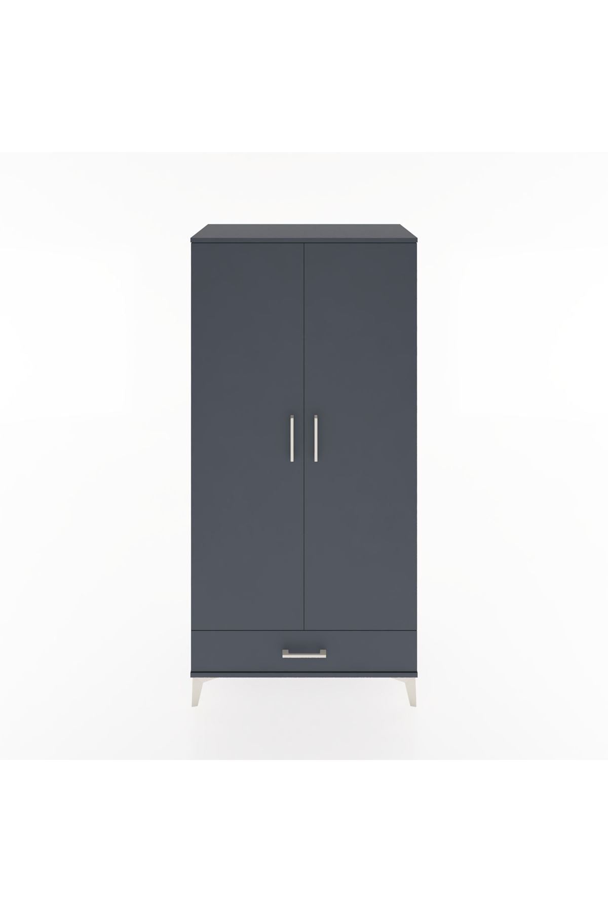 Hyperion Dolap 4 Raflı Tek Çekmeceli 2 Kapaklı 88x44x182 - S57M008V5B