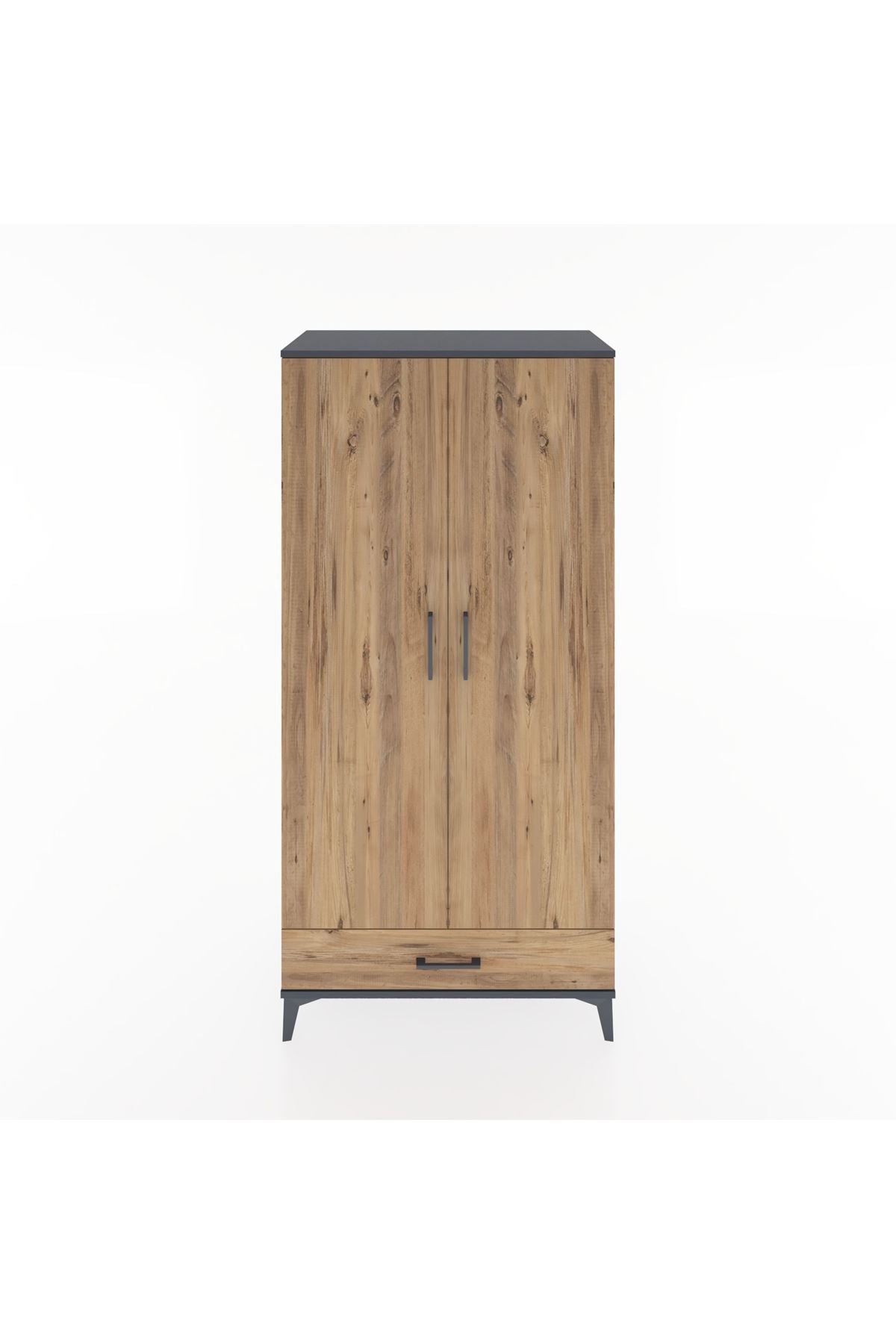 Hyperion Dolap 4 Raflı Tek Çekmeceli 2 Kapaklı 88x44x182 - S57M008V6B