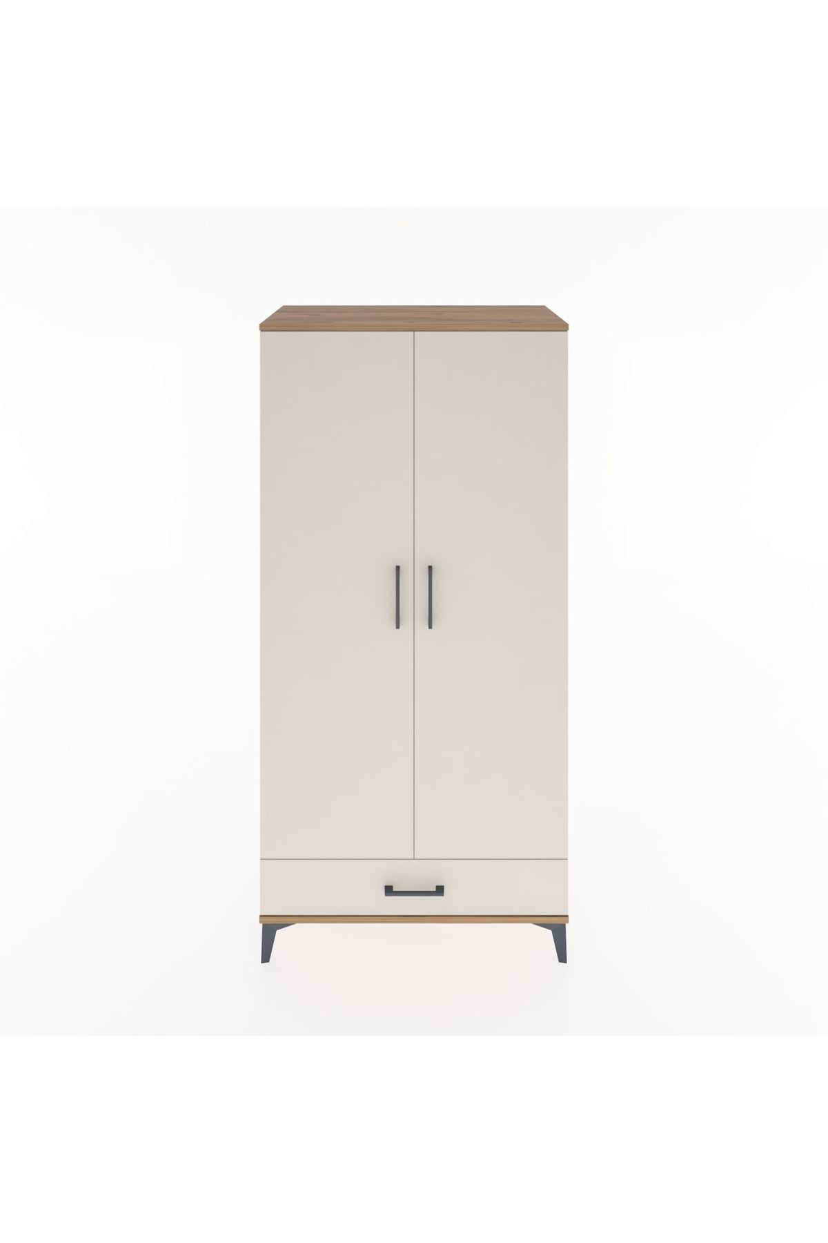 Hyperion Dolap 4 Raflı Tek Çekmeceli 2 Kapaklı 88x44x182 - S57M008V7B