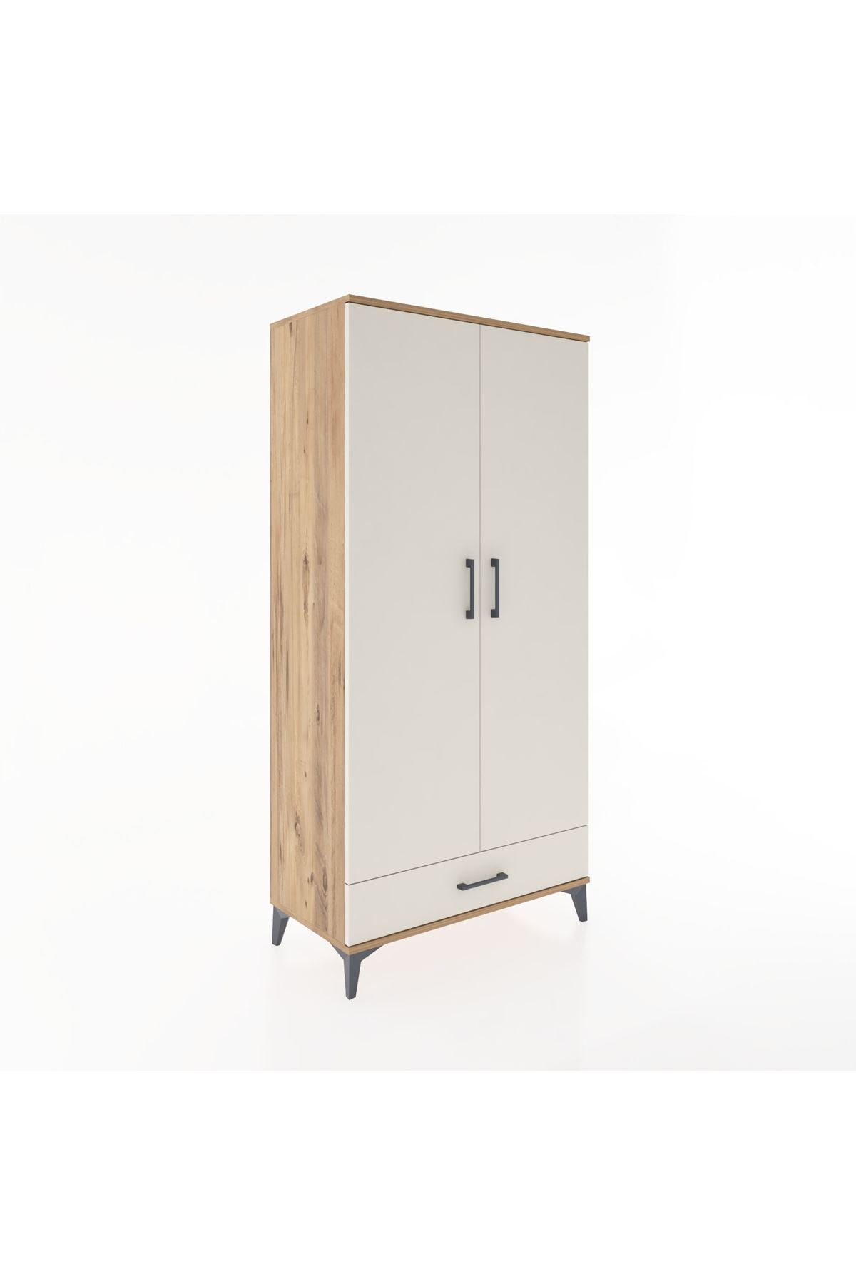 Hyperion Dolap 4 Raflı Tek Çekmeceli 2 Kapaklı 88x44x182 - S57M008V7B