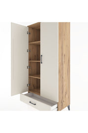 Hyperion Dolap 4 Raflı Tek Çekmeceli 2 Kapaklı 88x44x182 - S57M008V7B
