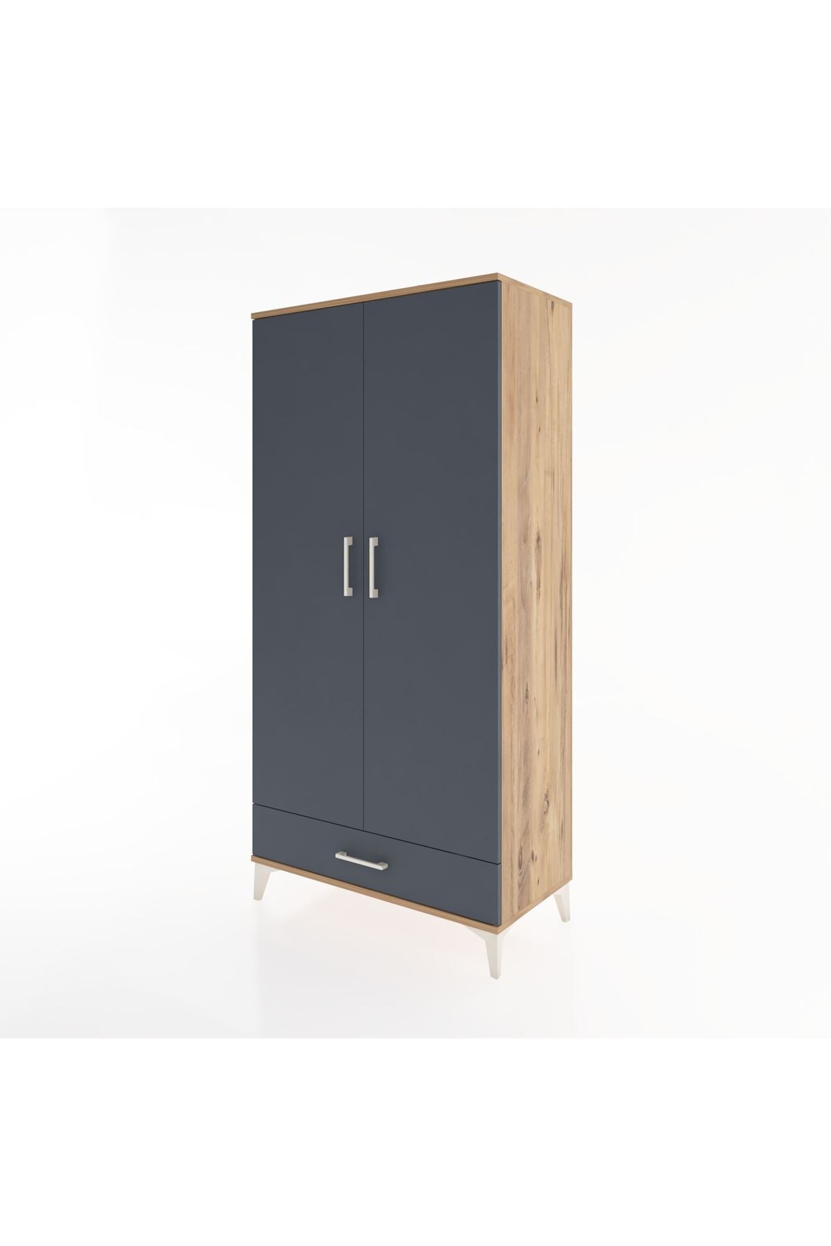 Hyperion Dolap 4 Raflı Tek Çekmeceli 2 Kapaklı 88x44x182 - S57M008V8B