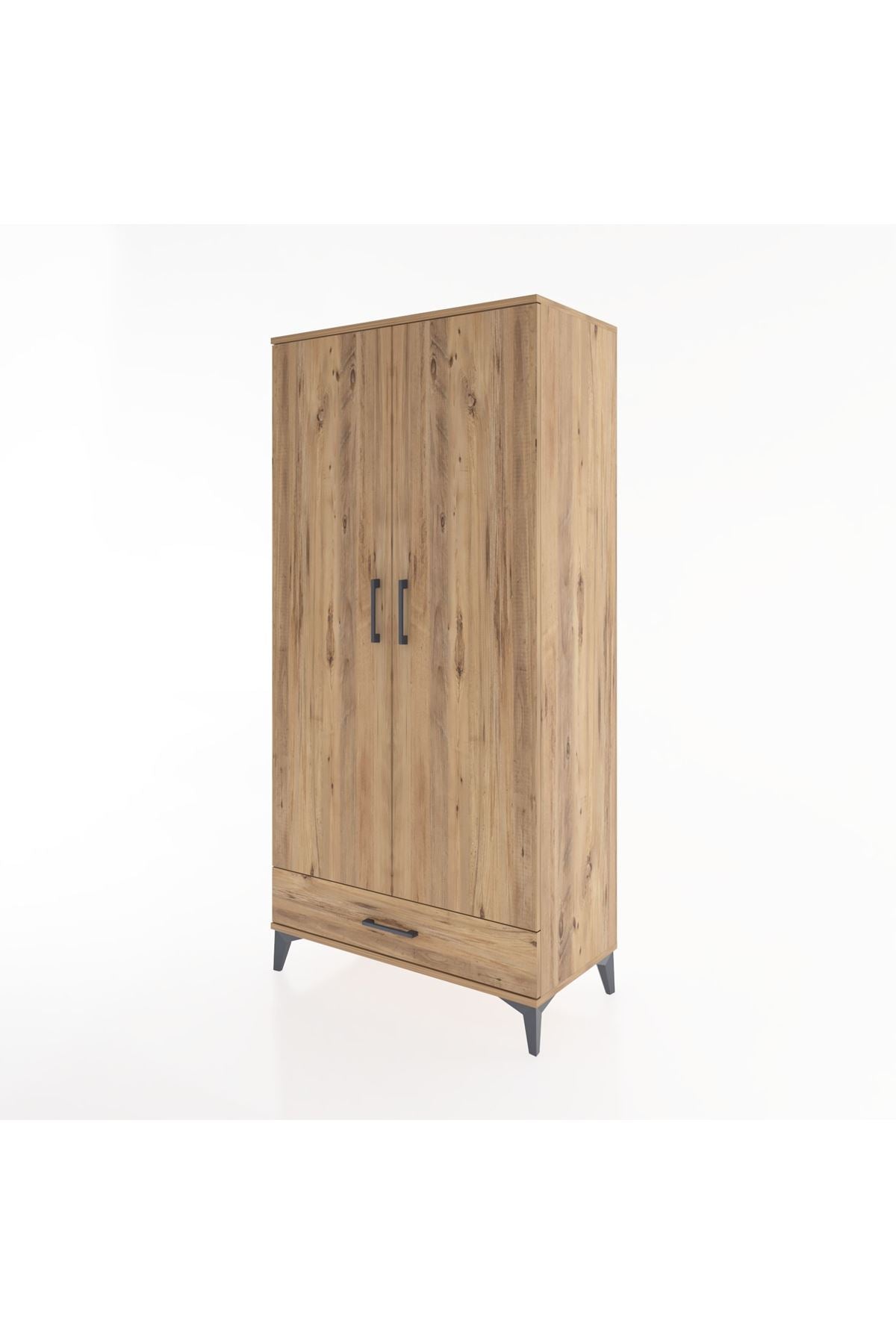 Hyperion Dolap 4 Raflı Tek Çekmeceli 2 Kapaklı 88x44x182 - S57M008V9B