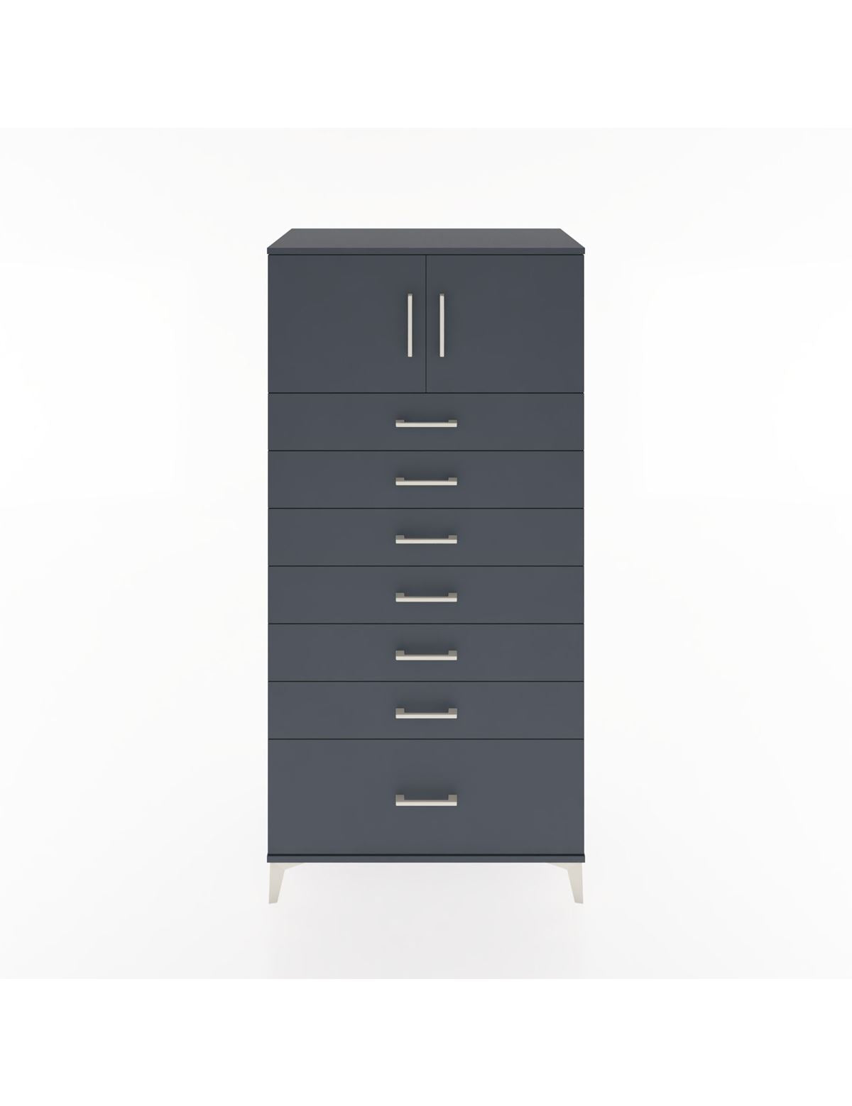 Hyperion Dolap Tek Raflı 7 Çekmeceli 2 Kapaklı 88x44x182 - S57M010V5B