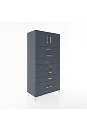 Hyperion Dolap Tek Raflı 7 Çekmeceli 2 Kapaklı 88x44x182 - S57M010V5B