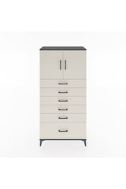 Hyperion Dolap Tek Raflı 6 Çekmeceli 2 Kapaklı 88x44x182 - S57M011V4B