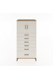 Hyperion Dolap Tek Raflı 6 Çekmeceli 2 Kapaklı 88x44x182 - S57M011V7B