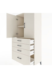 Hyperion Dolap 2 Raflı 4 Çekmeceli 2 Kapaklı 88x44x182 - S57M013V1B