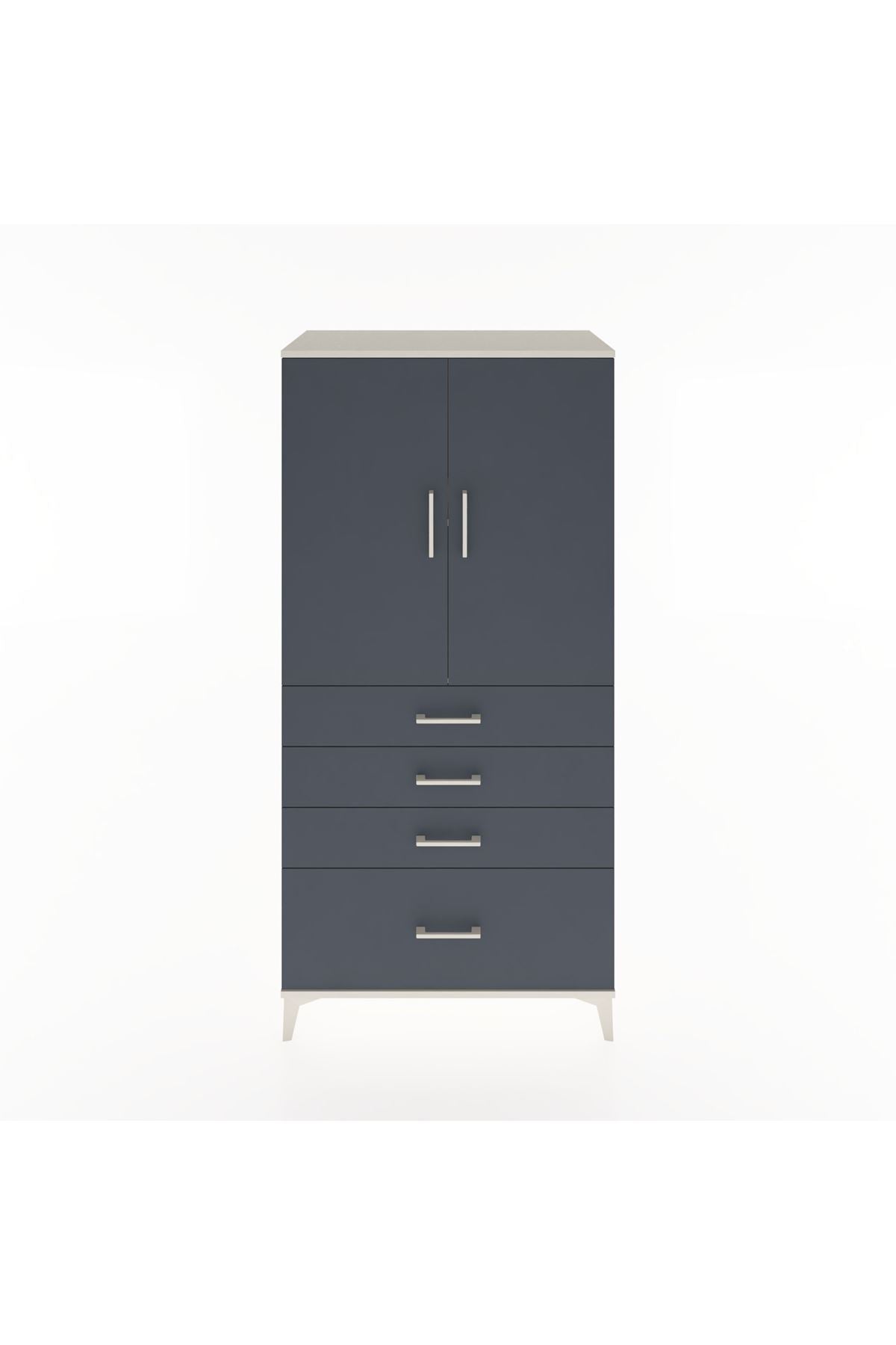 Hyperion Dolap 2 Raflı 4 Çekmeceli 2 Kapaklı 88x44x182 - S57M013V2B