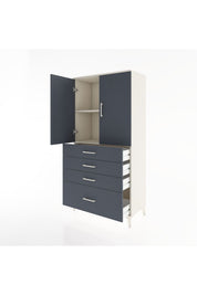 Hyperion Dolap 2 Raflı 4 Çekmeceli 2 Kapaklı 88x44x182 - S57M013V2B