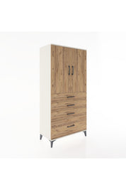 Hyperion Dolap 2 Raflı 4 Çekmeceli 2 Kapaklı 88x44x182 - S57M013V3B