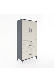 Hyperion Dolap 2 Raflı 4 Çekmeceli 2 Kapaklı 88x44x182 - S57M013V4B