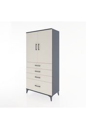 Hyperion Dolap 2 Raflı 4 Çekmeceli 2 Kapaklı 88x44x182 - S57M013V4B