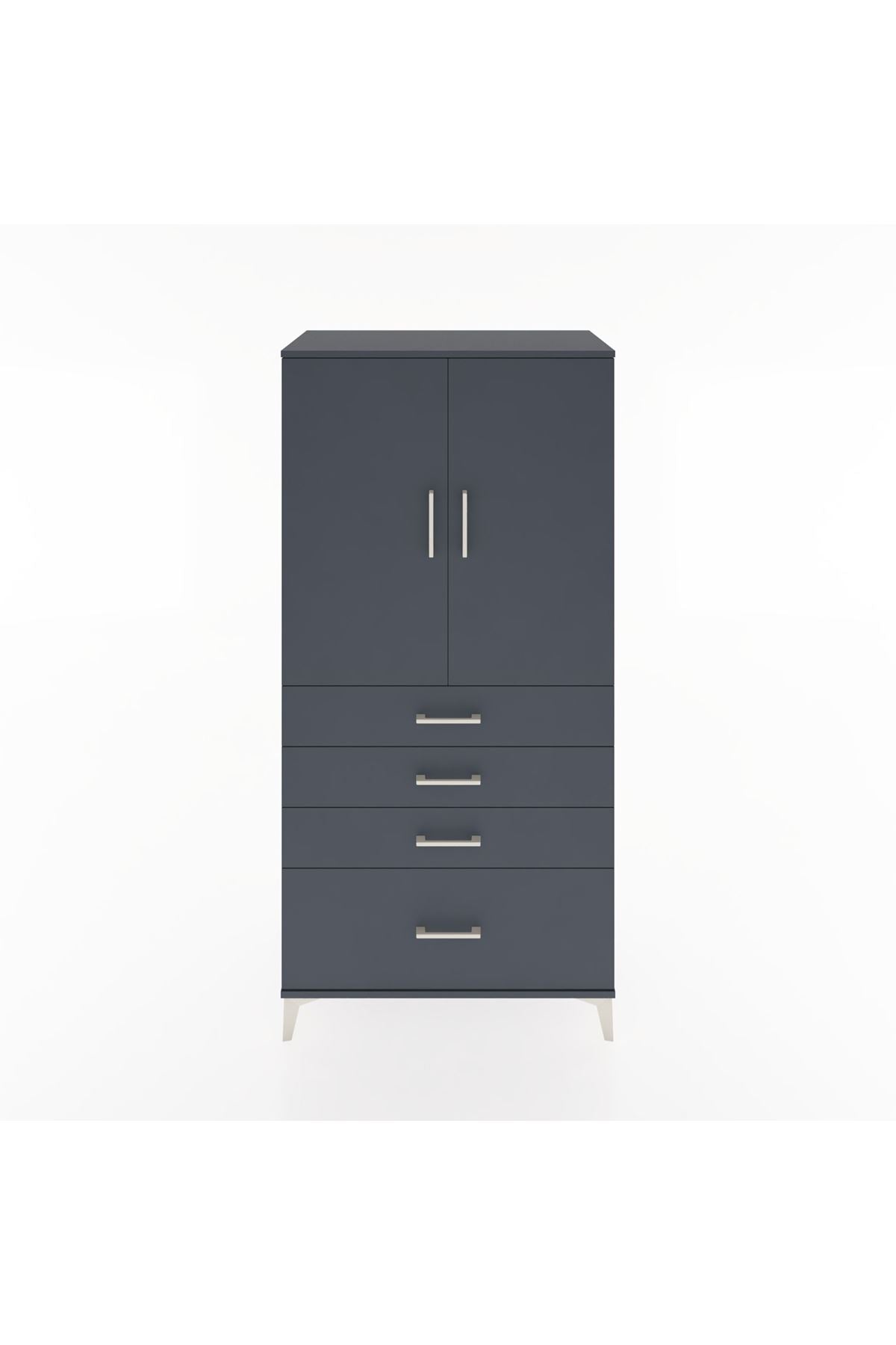 Hyperion Dolap 2 Raflı 4 Çekmeceli 2 Kapaklı 88x44x182 - S57M013V5B