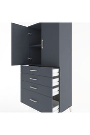 Hyperion Dolap 2 Raflı 4 Çekmeceli 2 Kapaklı 88x44x182 - S57M013V5B
