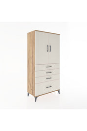 Hyperion Dolap 2 Raflı 4 Çekmeceli 2 Kapaklı 88x44x182 - S57M013V7B