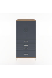 Hyperion Dolap 2 Raflı 4 Çekmeceli 2 Kapaklı 88x44x182 - S57M013V8B