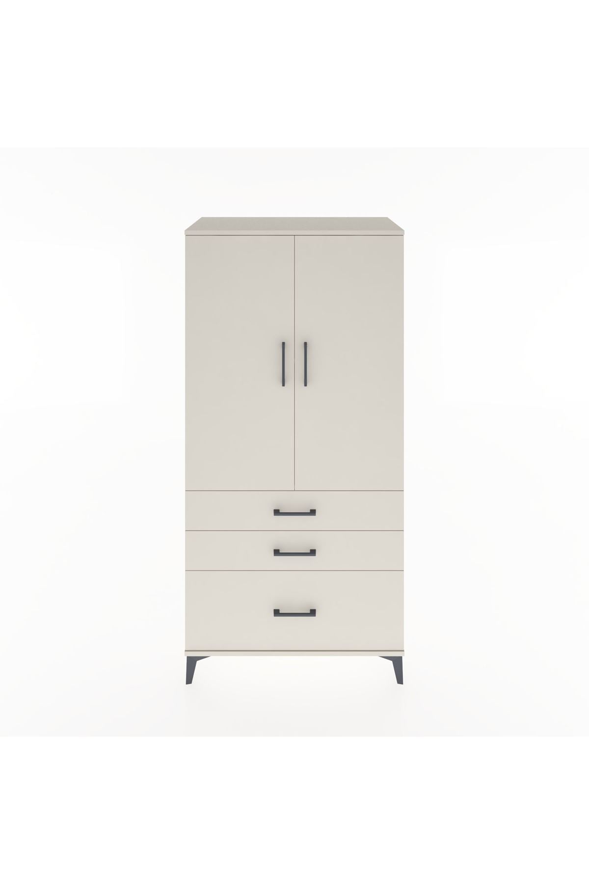 Hyperion Dolap 2 Raflı 3 Çekmeceli 2 Kapaklı 88x44x182 - S57M014V1B