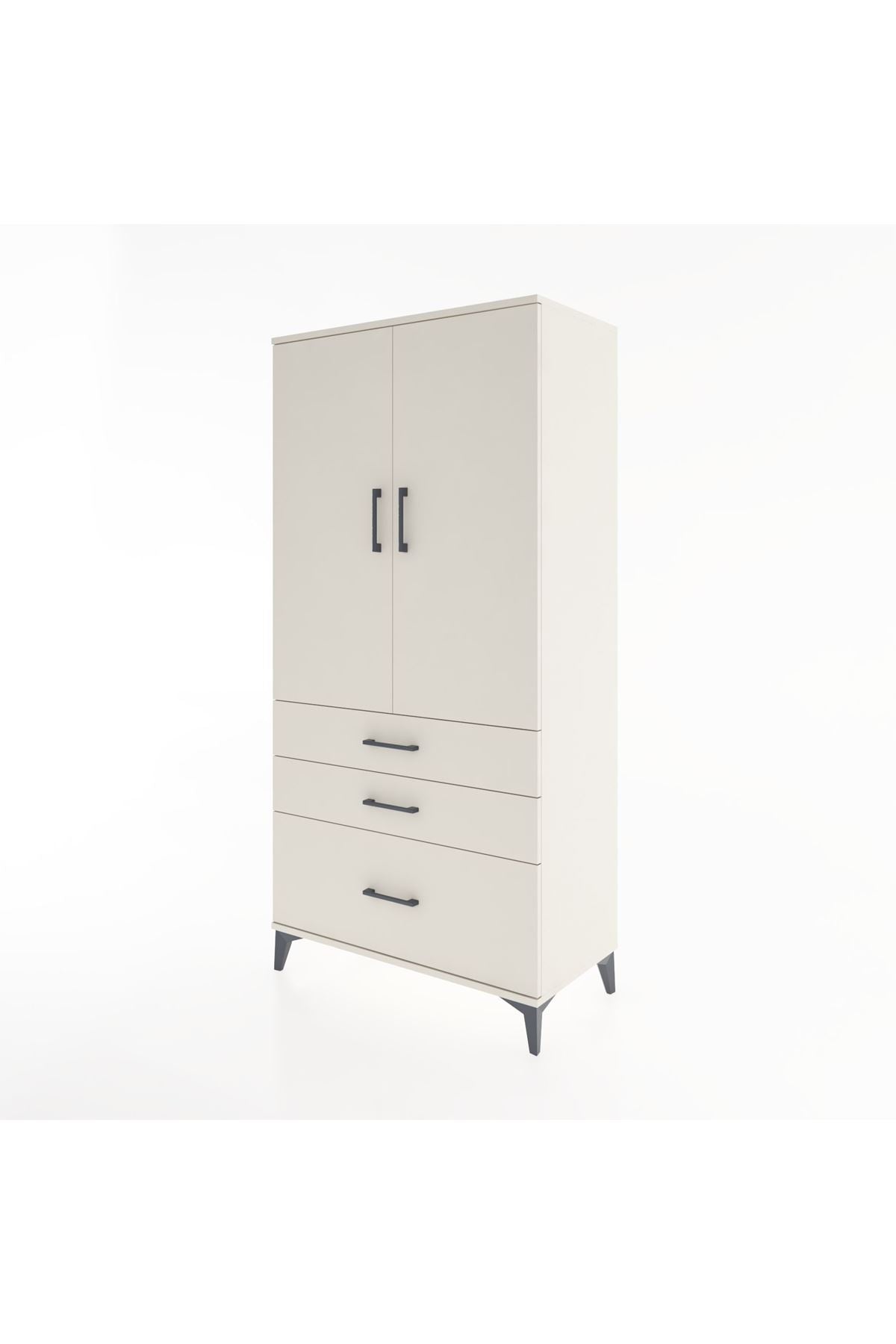 Hyperion Dolap 2 Raflı 3 Çekmeceli 2 Kapaklı 88x44x182 - S57M014V1B