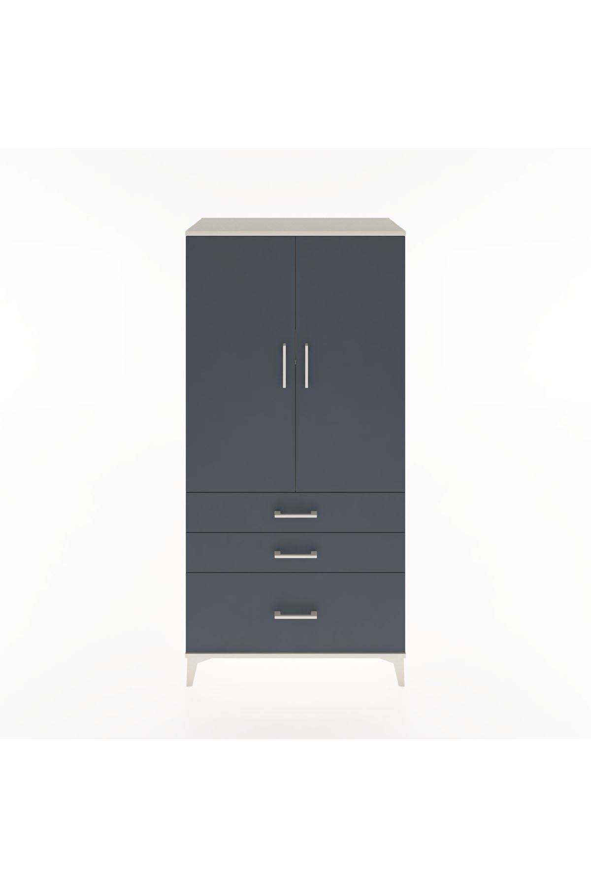 Hyperion Dolap 2 Raflı 3 Çekmeceli 2 Kapaklı 88x44x182 - S57M014V2B