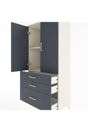 Hyperion Dolap 2 Raflı 3 Çekmeceli 2 Kapaklı 88x44x182 - S57M014V2B