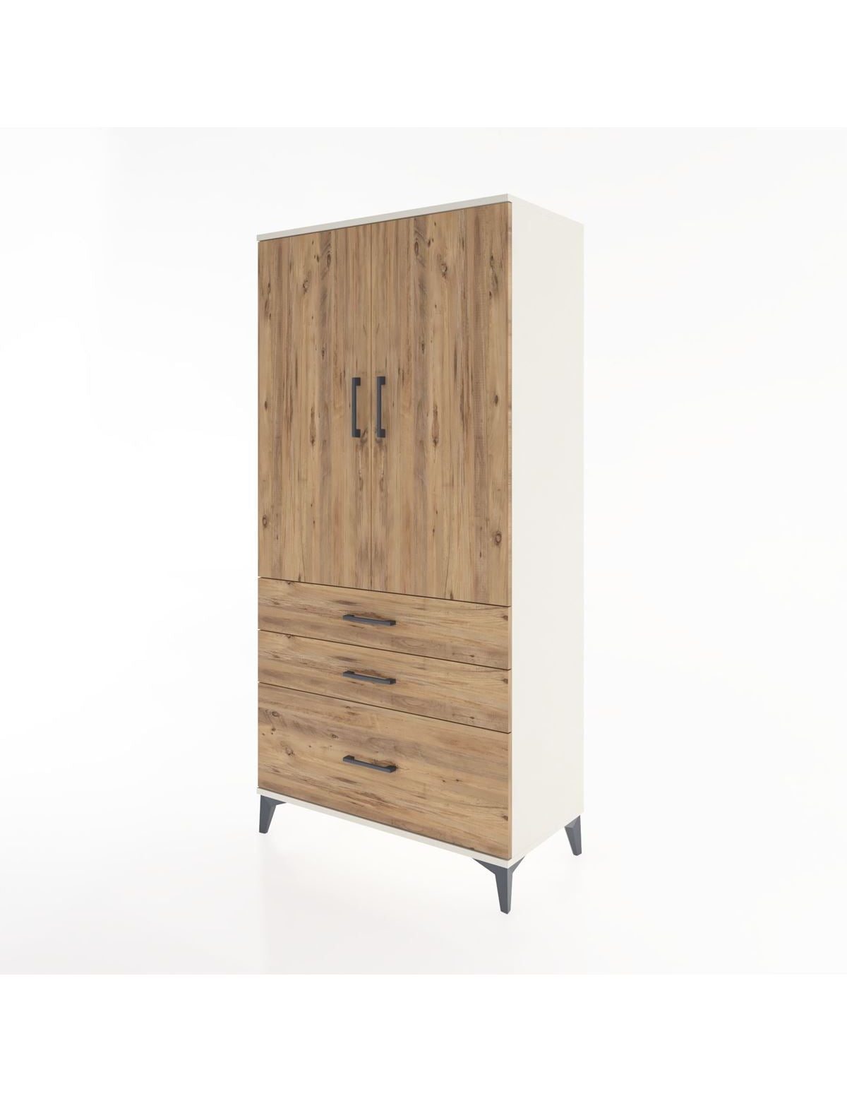Hyperion Dolap 2 Raflı 3 Çekmeceli 2 Kapaklı 88x44x182 - S57M014V3B