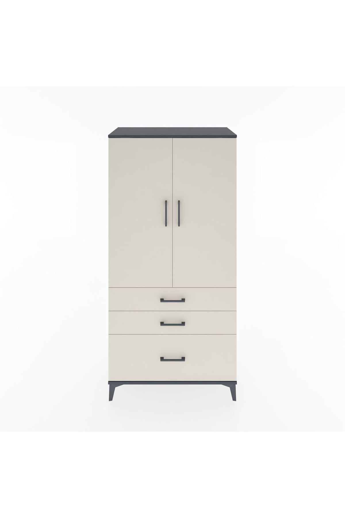 Hyperion Dolap 2 Raflı 3 Çekmeceli 2 Kapaklı 88x44x182 - S57M014V4B