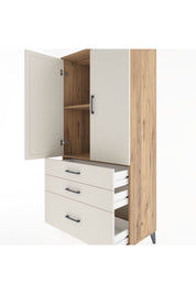 Hyperion Dolap 2 Raflı 3 Çekmeceli 2 Kapaklı 88x44x182 - S57M014V7B