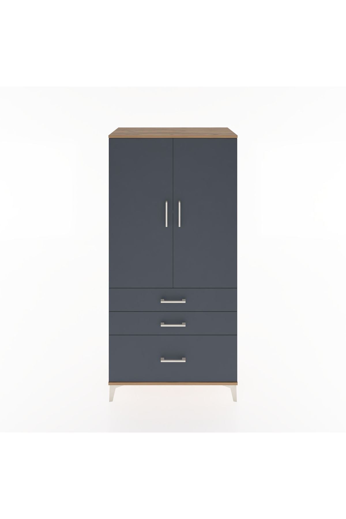 Hyperion Dolap 2 Raflı 3 Çekmeceli 2 Kapaklı 88x44x182 - S57M014V8B